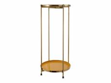 Paris prix - table d'appoint design "annabel" 60cm kaki & jaune