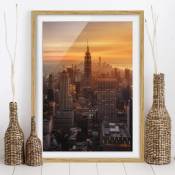Poster encadré - Manhattan Skyline Evening Dimension