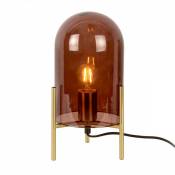 Present Time - Lampe de table Glass Bell Marron - Marron