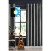 Rideau 100% occultant luxe 140 x 260 cm Obscure Anthracite - Anthracite