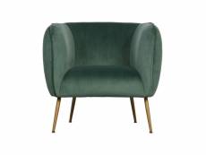 Scout - fauteuil de salon velours vert SCOUT 71x79x71 cm coloris vert