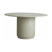 Table à manger ronde en marbre blanc 140 cm Erie -