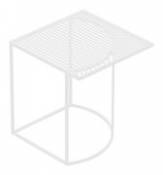 Table basse Iso-B / 40 x 40 x H 42,5 cm - Petite Friture blanc en métal