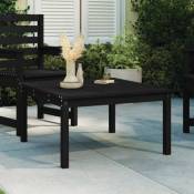 Table de jardin noir 82,5x82,5x45 cm bois massif de