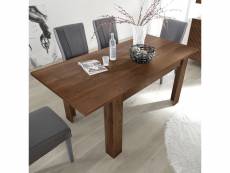 Table extensible 140 cm contemporaine couleur noyer