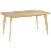 Table rectangulaire Oman 150 cm en bois clair - Marron Clair