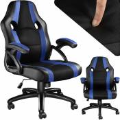 Tectake - Chaise de bureau Forme ergonomique - noir/bleu
