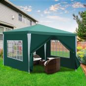 Tente Pavillon Camping Tente de réception robuste Tente de réception pratique 3x3m Vert - Vert - Hengda