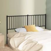 Tête de lit Classique - Armoire de tête de lit pour Chambre en métal noir 160 cm -82479