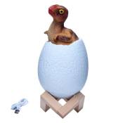 Tlily - Veilleuse 3D Oviraptor Egg Lampe de Bureau 3 Couleurs Touch Cartoon Lampes de Table DéCoration D'IntéRieur pour Cadeau D'Anniversaire Enfant