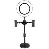 4 En 1 Live Stand Live Voice Professional led Ring Light Lampe Portable mic Stand Holder Light Live Streaming