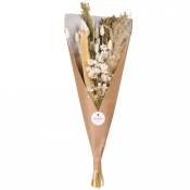 Bouquet de Fleurs séchées blanc déco 55 cm