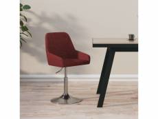 Chaise de qualité pivotante de salle à manger rouge bordeaux tissu - rouge - 51 x 50 x 87 cm
