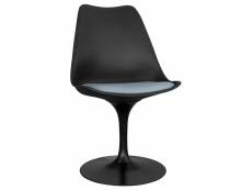 Chaise de salle à manger - chaise pivotante noire - tulip gris clair