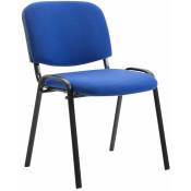 Chaise de visiteur startable chaise de design classique en différentes couleurs tissu Couleur : Bleu