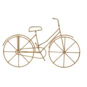 Déco murale vélo en rotin beige 132x84