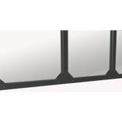 Decoclico Factory - Miroir atelier xl rectangulaire en métal noir 95 x 120 cm - Bricklane - intérieu - Noir