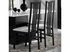 Duo de chaises laque noir - zeme - l 46 x l 46 x h 108 cm