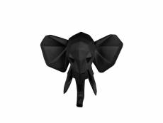 Elephant - trophée origami en plastique mat - couleur