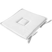 Enjoy Home - Galette plate à nouettes 40 x 40 cm lola 100% coton coloris blanc