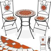 Ensemble table et chaises de jardin - marron - marron