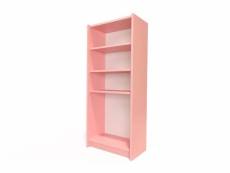 Étagère bibliothèque bois rose pastel ETABIB-RosePas