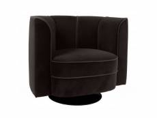 Flower - fauteuil art déco en velours noir 3100068