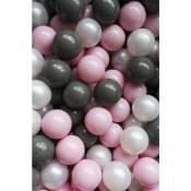 Flumi - Balles pour piscine à balles - couleurs : gris, perle, rose