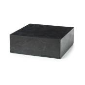 Iperbriko - Table basse moderne en pierre noire 80