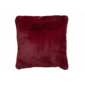 Jolipa - Coussin carré en polyester rouge 45x45cm