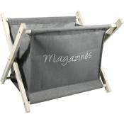 Kontarboor - Porte-Magazines Gris Porte-revues Support pour journaux en Bois h 32 cm x l 40 cm x p 28 cm