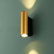 Kosilum - Applique cylindre doré socle noir - Lesko