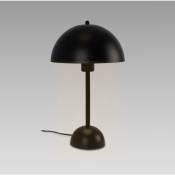 Lampe à poser design avec interrupteur et prise Seta - E27 - Noir - Noir