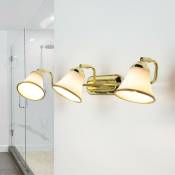 Licht-erlebnisse - Applique de salle de bain réglable mur en or grando - or, blanc