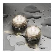 Lotti Importex - lotti lot de 2 bougies chauffe-plat submersibles led - ø 3 x h 2,5 cm- lumiere fixe couleur blanc chaud 06782