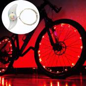 Lumieres de roue de velo a LED etanches Rouge 2 pieces