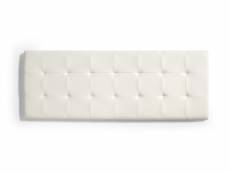 Matris - tête de lit pour 135 lits capitone similicuir carrés 152 x 57 x 5 cm rembourrage en mousse et renfort de dossier couleur blanc Eccox-Matris
