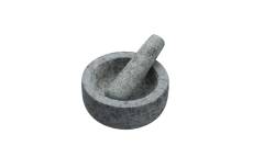 Pilon et mortier en granit gris
