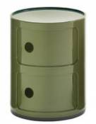 Rangement Componibili / 2 tiroirs - H 40 cm - Kartell vert en plastique