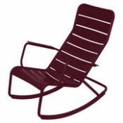 Rocking chair Luxembourg / Aluminium - Fermob rouge en métal