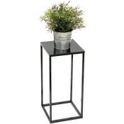 Sgabello per fiori in metallo nero, forma quadrata, 42,5 cm, Tavolino 434, Colonna floreale moderna, Supporto per piante, Sgabello per piante in