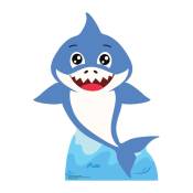 Star Cutouts - Figurine en carton Baby Boy Shark (Bleu) Hauter 93 cm