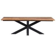 Table à manger rectangulaire en bois et métal L200