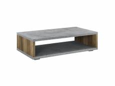 Table basse moderne plateau mdf acier béton bois 110