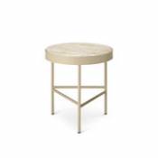 Table d'appoint Travertine / Medium - Ø 40 x H 45 cm - Ferm Living beige en pierre