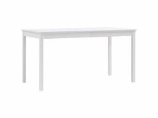 Table de salle à manger blanc 140 x 70 x 73 cm pin
