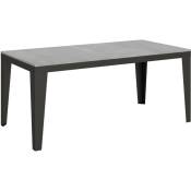 Table extensible 90x180/284 cm Flame Evolution Ciment Structure Anthracite