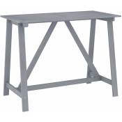 Table haute de jardin Table de bar - Mange-Debout Gris 140x70x104 cm Bois d'acacia massif BV930735