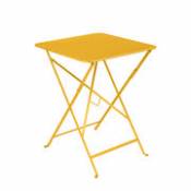 Table pliante Bistro / 57 x 57 cm - Acier / 2 personnes - Fermob jaune en métal