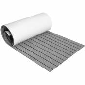Tapis de sol tapis de pont tapis anti-dérapant teck mousse eva 240x60cm - Gris - Tolletour